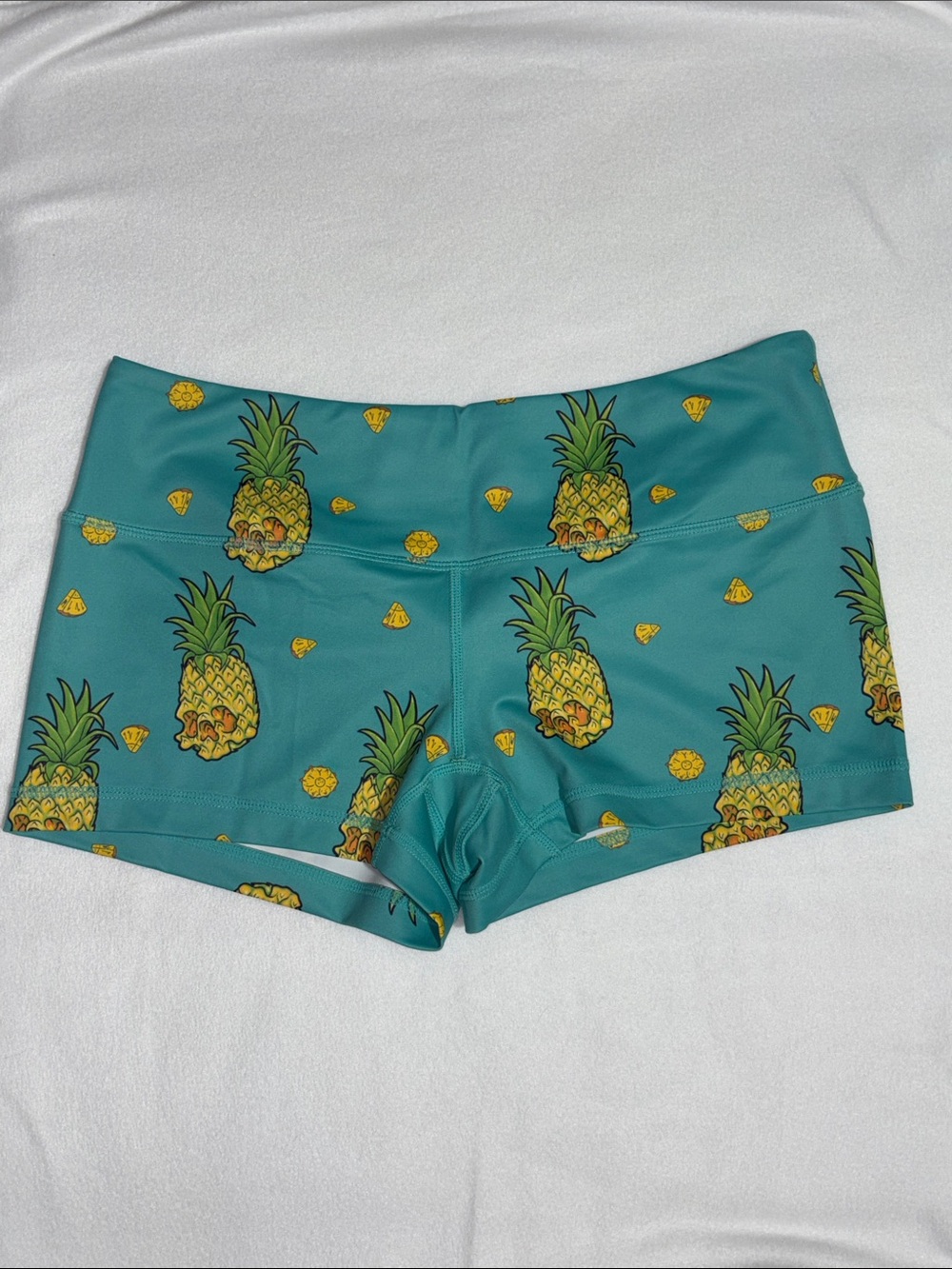 Feed Me Fight Me Death By Pineapple Print Active Shorts